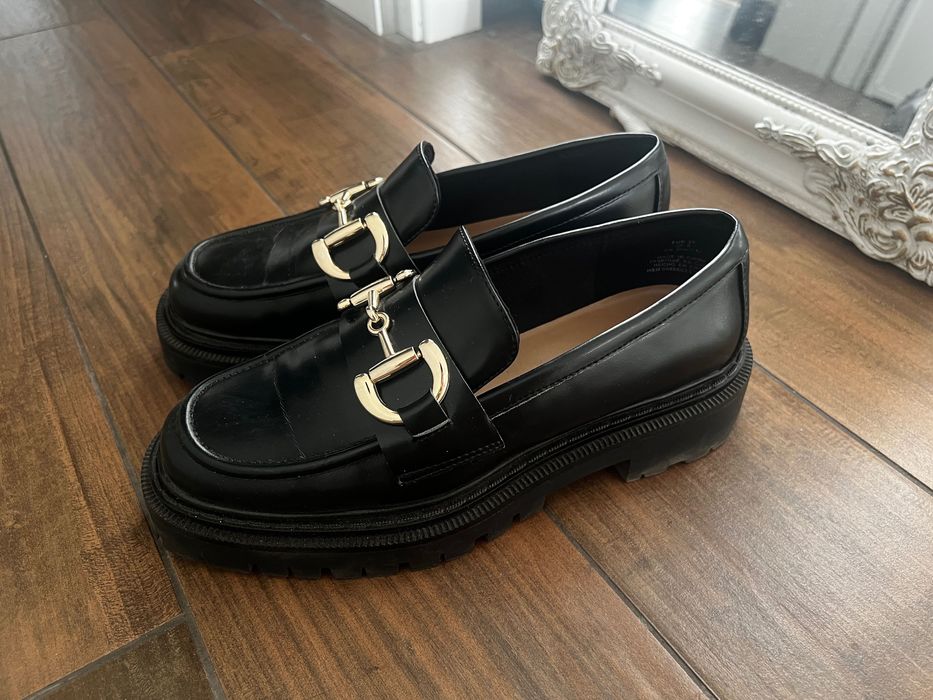 Лоуфъри с масивна подметка H&M | Black loafers H&M