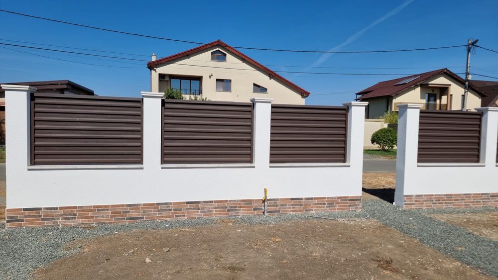 Gard din tabla cutata model T18 dublu vopsit (mat pe ambele parti)