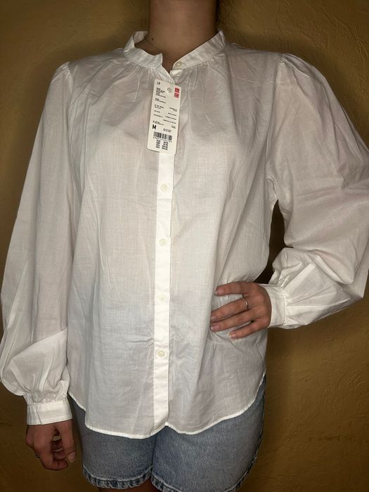 Блуза белая uniqlo