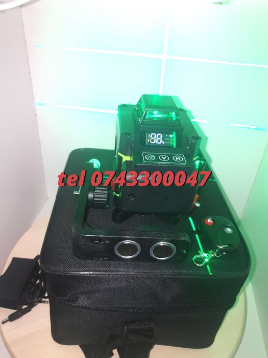 Superoferta Auto Nivela Laser Verde Kamoon 4d 16 Linii 30m Cu Detecto