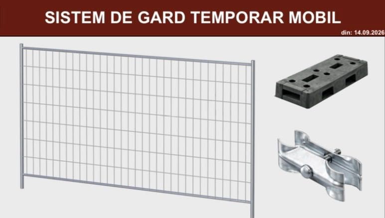 Sistem de gard temporar mobil