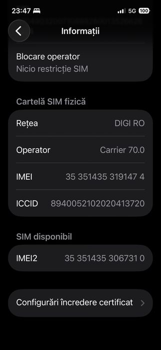 iPhone 14 folosit din 1 iunie are folie de stica din aia neagra sa nu se vada ce scri si husa noua