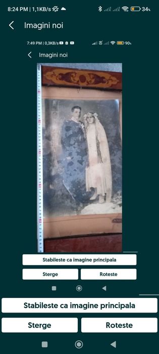 Tablou vechi foto cu rama lemn