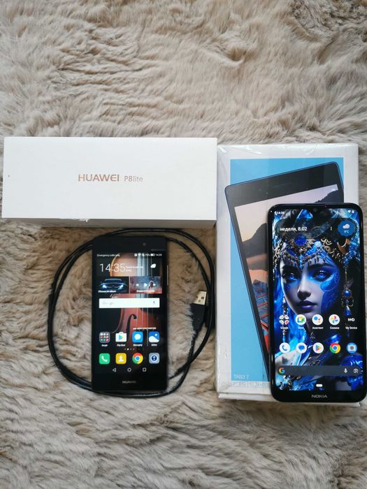 Смартфон с две sim карти Nokia 2.3, и смартфон Huawei p8lite