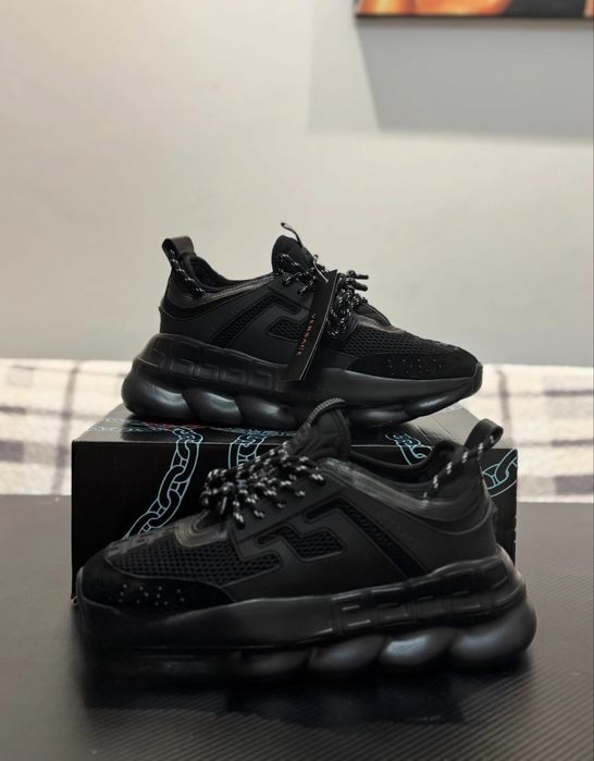*DISCOUNT* Versace Chain Reaction Full Black PREMIUN ( Livrare cu Verificare Colet)
