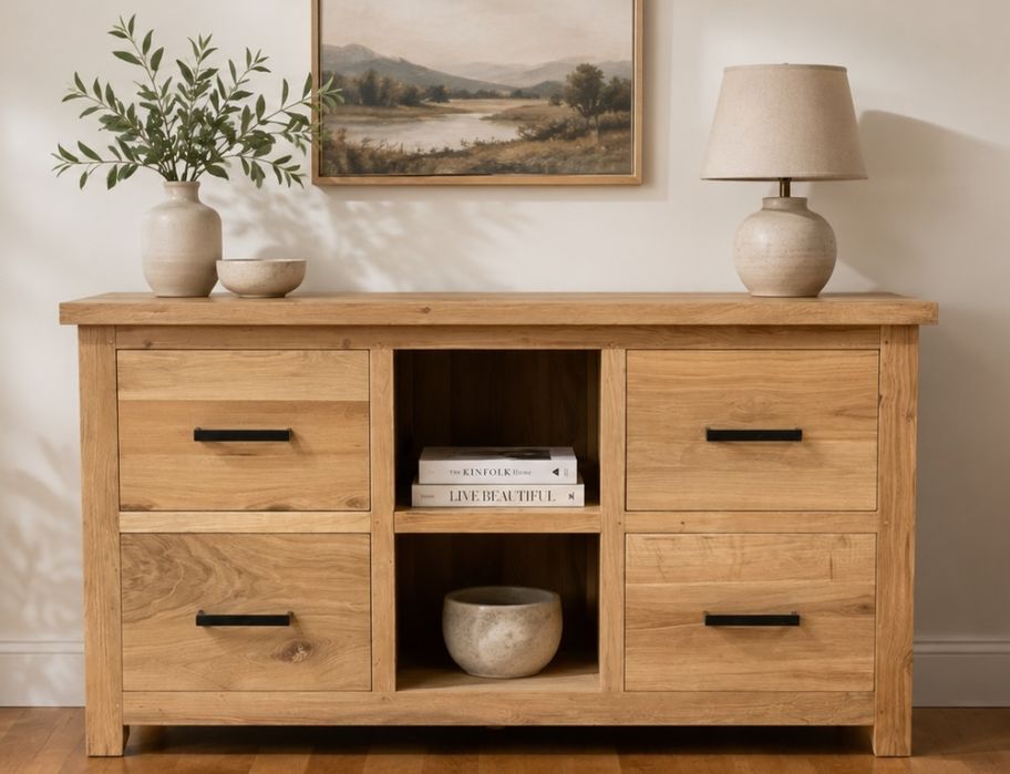 Comoda-mobilier  lemn masiv de stejar reciclat