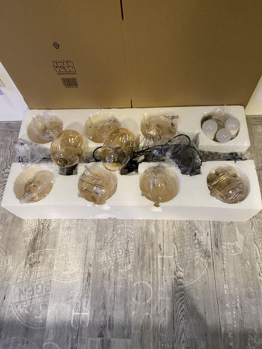 Lustra 6 globuri 120 cm lungime