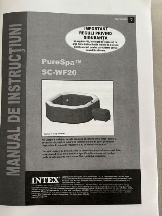 Piscina jacuzzi gonflabil Intex PureSpa