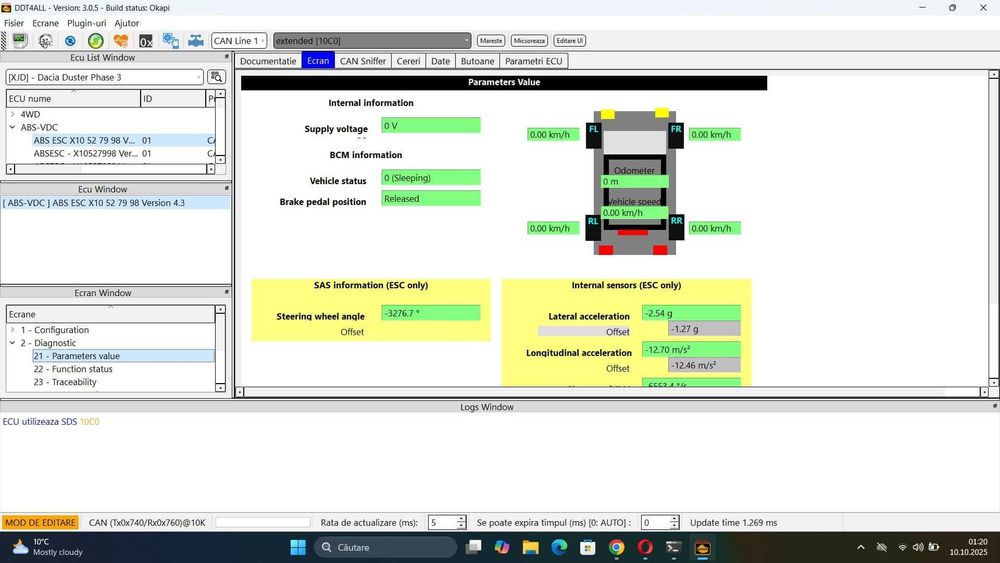 Tester auto Dacia Renault Nissan DDT4ALL diagnoza tester 2025 romana