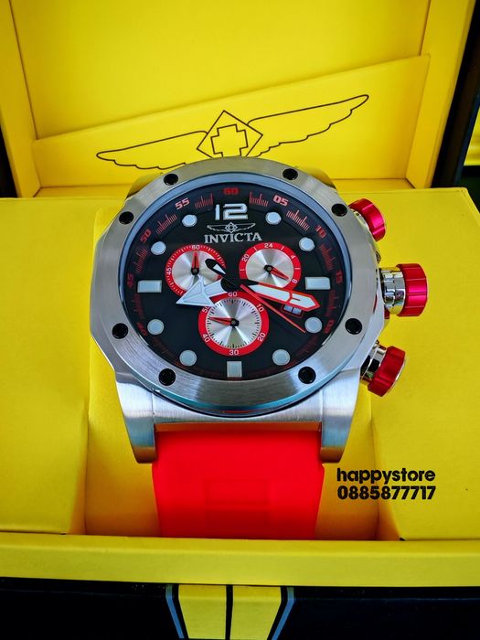 INVICTA Sea Hunter Red 54 mm, Инвикта нов ръчен часовник