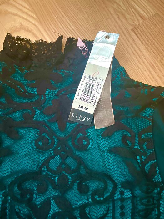 Bluza cropped/mesh/dantela marimea 6 Uk