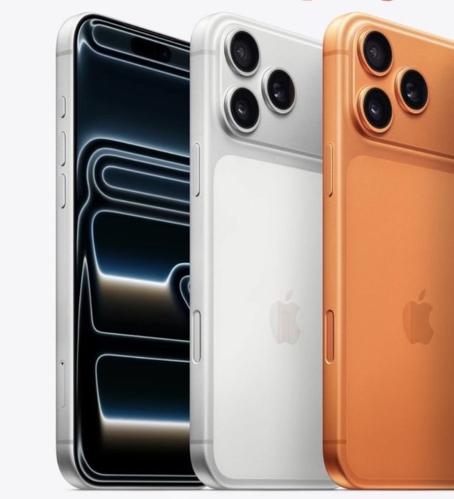 Iphone 17 pro max Orange/Silver