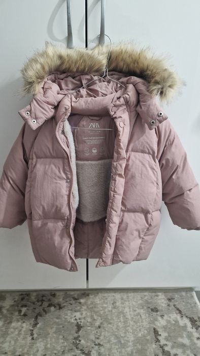 Geaca cu puf fetite zara
