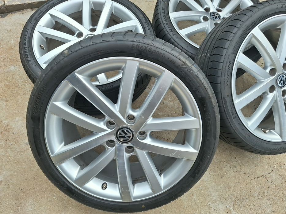 Оригинални алуминиеви джанти Vw 18 цола 5х112 летни гуми  225/40/18