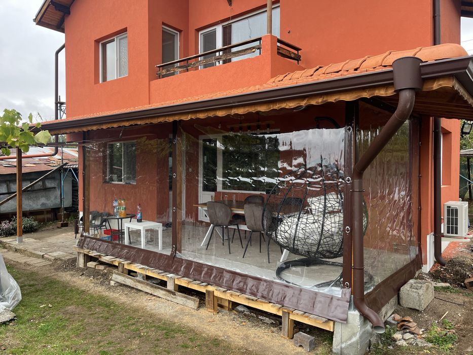 Ветроупорни завеси,тенти,сенници Тип-Чупещо рамо,винили,тераси,барбекю