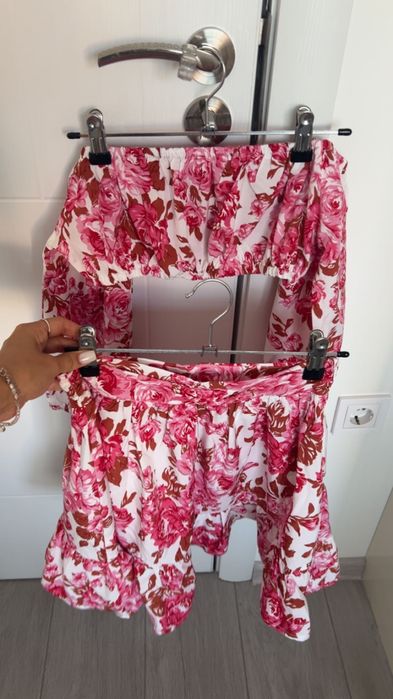 Стилен розов комплект от две части