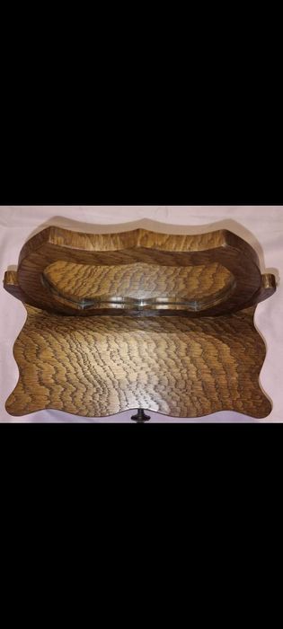 Cutie vintage de bijuterii vintage din lemn