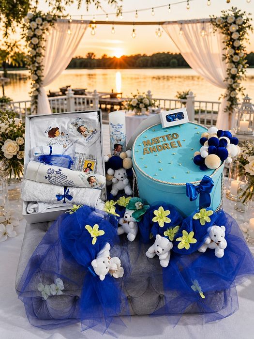 Set Lumânări nuntă și buchete Trusouri botez
