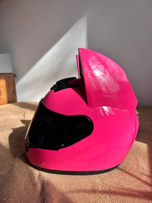 Мотошлем HNJ розовый