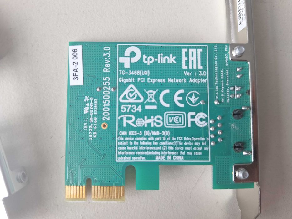 TP-Link TG-3468 Gigabit PCI Express Network Card – 10/100/1000 Mbps