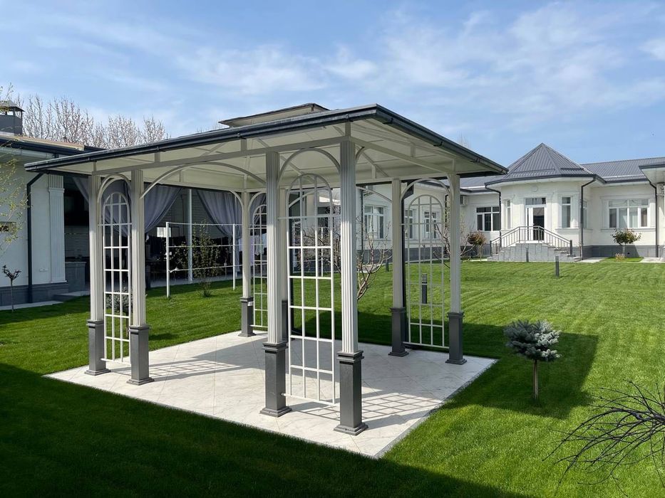 Беседка беседки навес Все из металла naves besedka reshotka ograjdeni