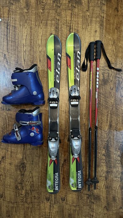 Детский горнолыжный набор 260мм ботинки и 100см лыжи и палки