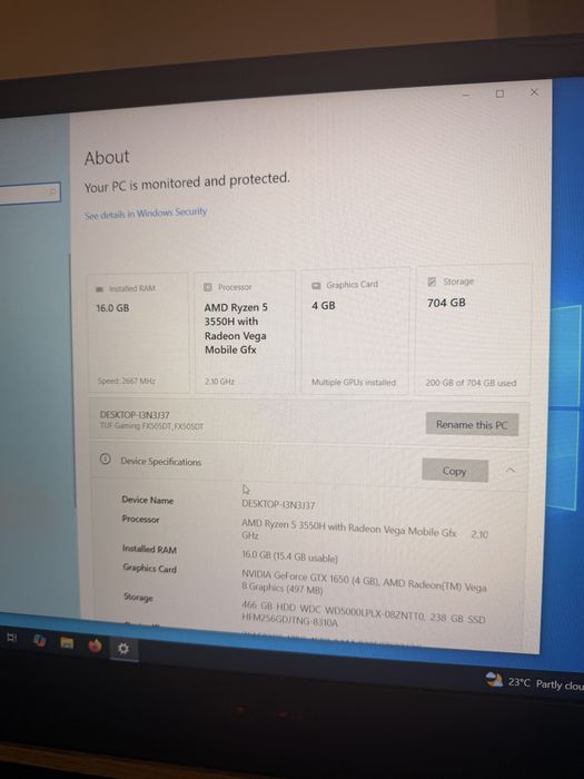 Vand laptop asus tuf gaming ryzen 5