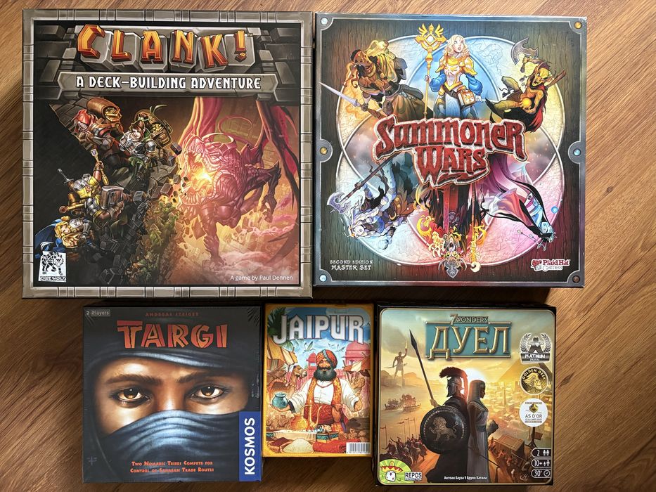 Настолни игри: Clank, Summoner wars, Jaipur, 7 Wonders дуел, Targi