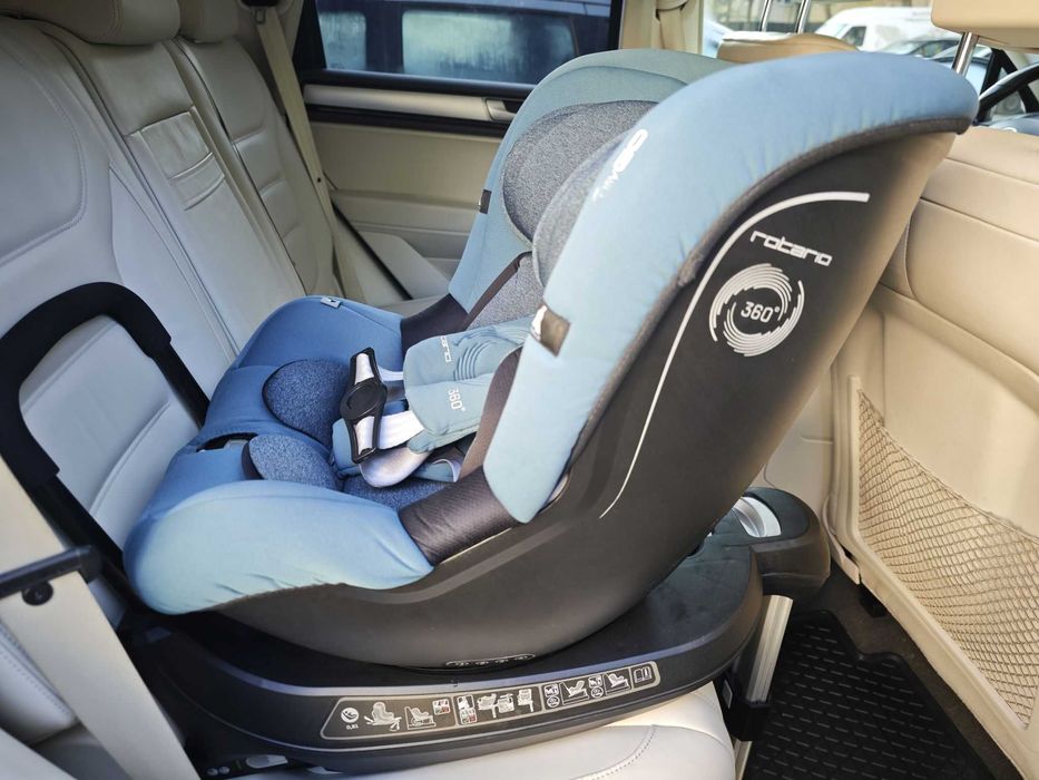 Детско столче за кола EASYGO ROTARIO от 0 до 18 кг, 360 градуса, синьо