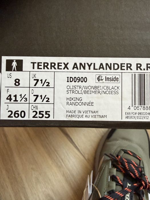 Оригинални нови маратонки adidas Terrex Anylander Rain Ready! 41 н