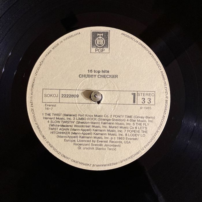 Chubby Checker – 16 Top Hits (vinyl, LP)