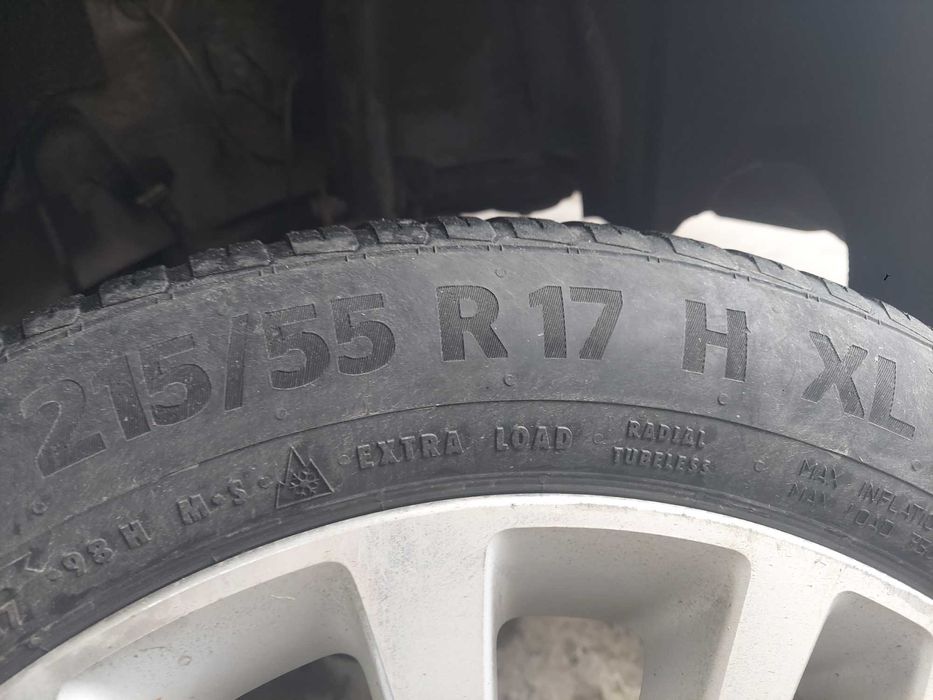 4бр. гуми 215/55/17 Continental и Mishelin All season, M+S dot22 6.0mm