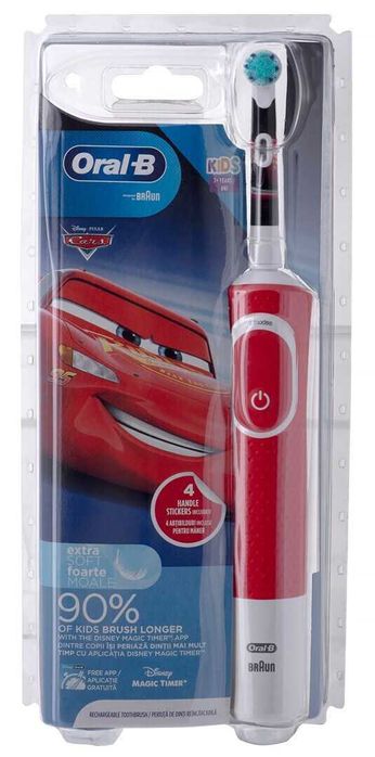 Periuta de dinti electrica Oral-B Cars pentru copii 3 ani + sigilata