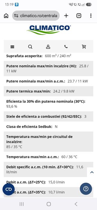 Centrala Termica Ariston Clas Evo 24-FF