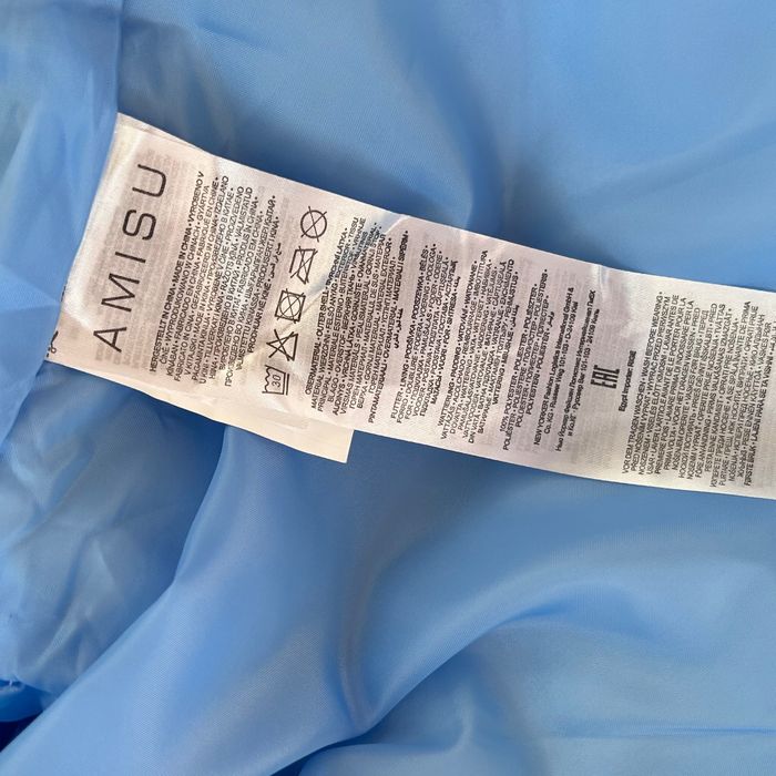 Късо светло синьо кроп яке Asos