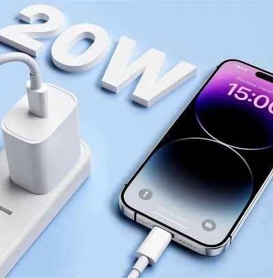 Зарядно с кабел за iPhone 8–14 |     20W Fast Charge