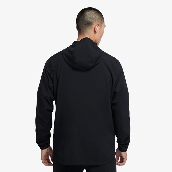 Nike DRI-FIT Run Stripe Woven Jacket оригинално яке M Найк спорт тренировки черна ветровка горно яке