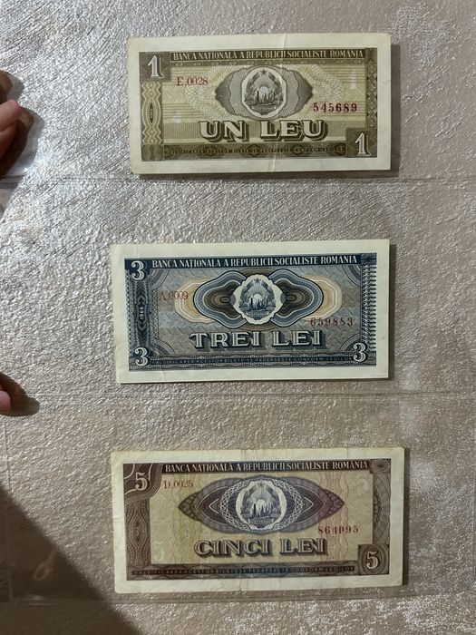 Lot bancnote 1, 3 , 5, 10, 25, 50, 100 lei 1966