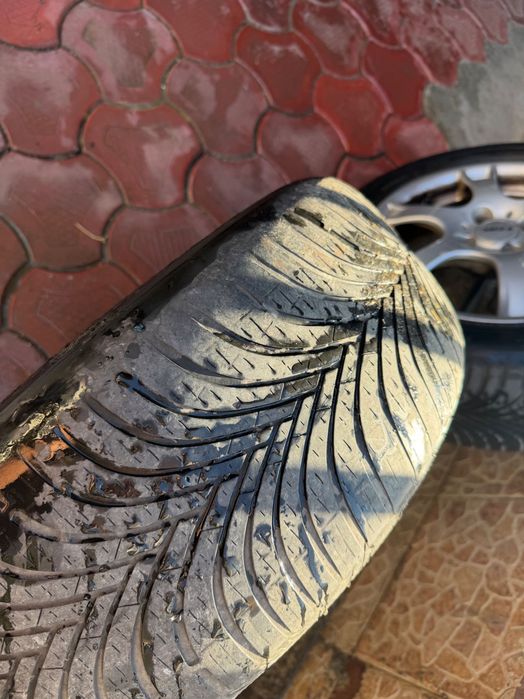 Jante aliaj Rial R16 4x100 (Renault, Dacia, Opel) + 2 cauciucuri ca NOI 205/55 R16 + 2 uzate