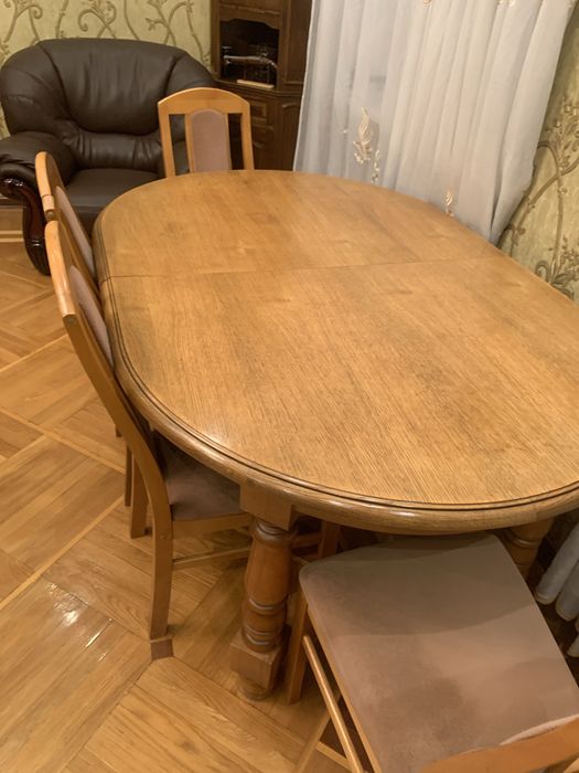 стол раздвижной дубовый