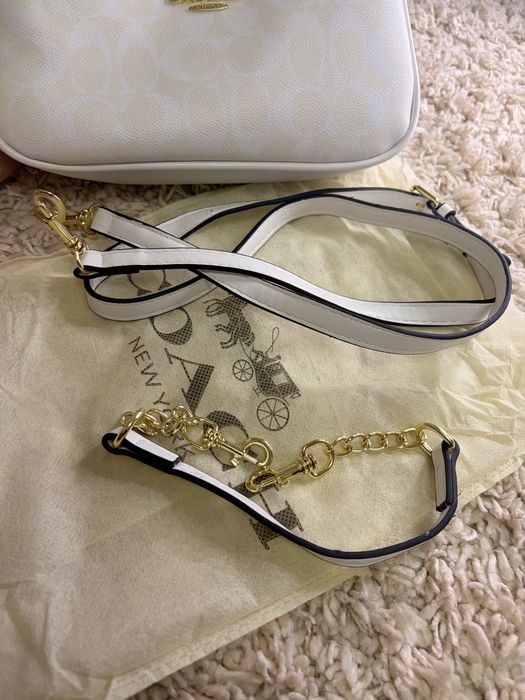 Geanta alba coach
