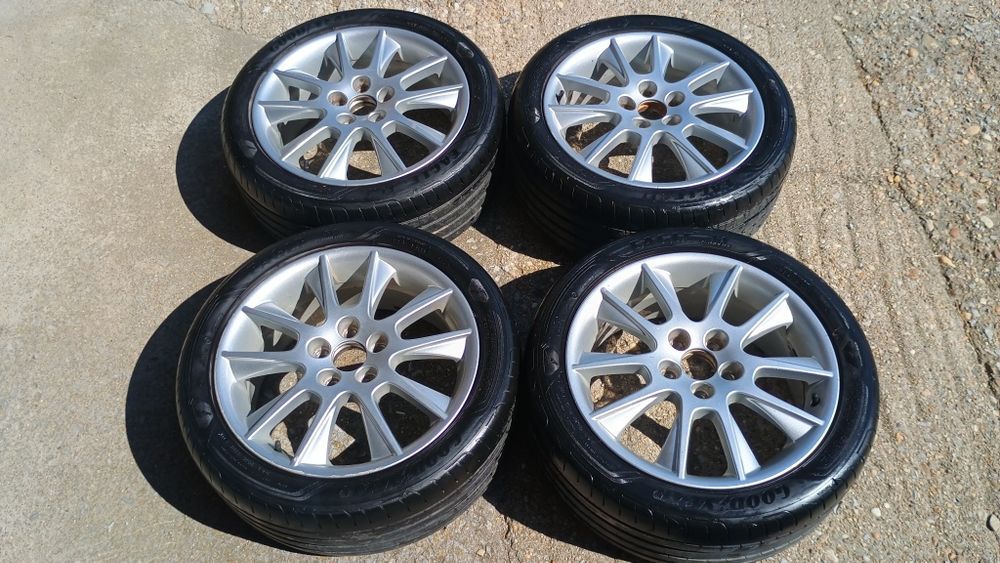 Джанти оригинални BBS 17" 5x110mm + подарък добри летни гуми Goodyear 225/45/17"