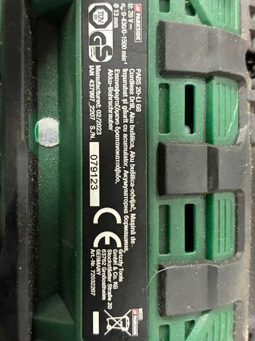 Винтоверт  Parkside PABS 20-li G8