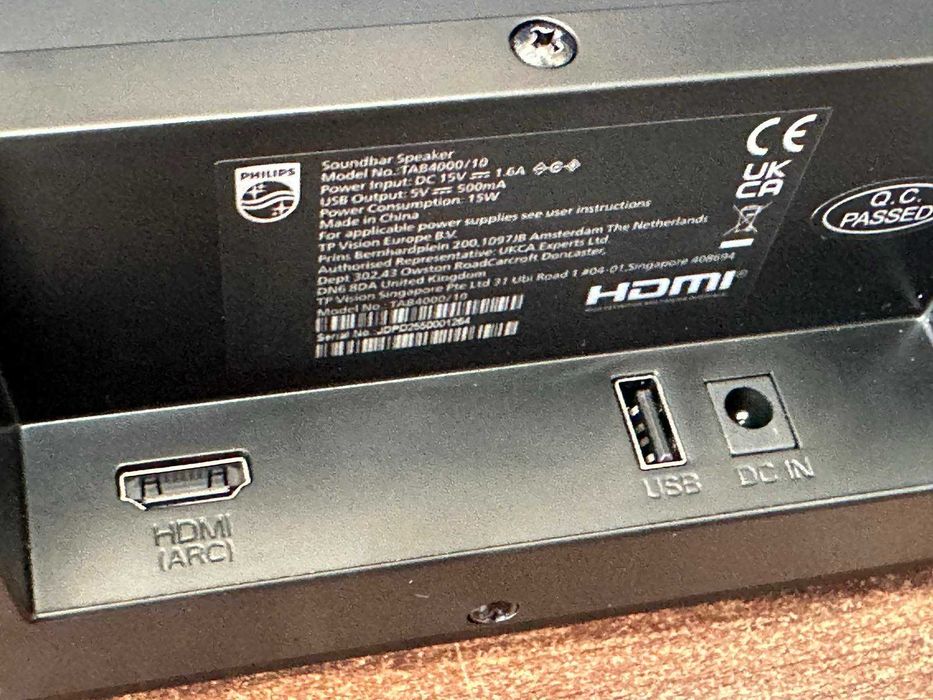 Саундбар Philips TAB4000/10 – 2.0 канала, Bluetooth, HDMI ARC