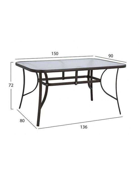 Градинска стъклена маса 121304
