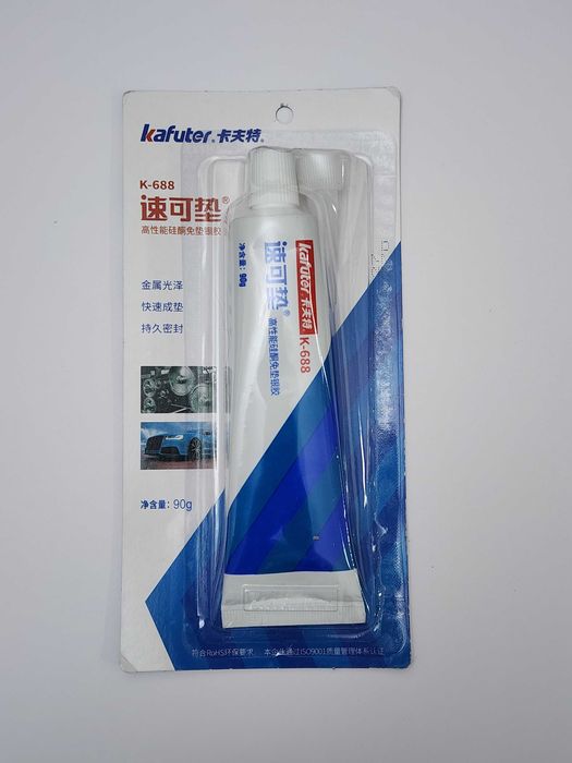 Силиконовый герметик-прокладка "Kafuter K-688", 90 гр. Серебристый