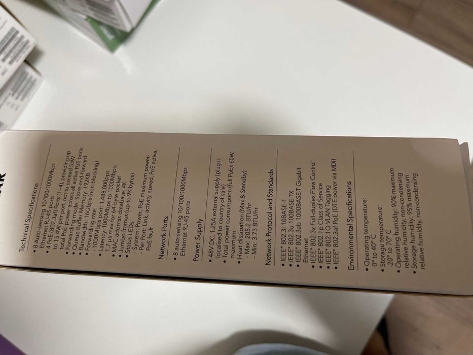 SWITCH NETGEAR 8 Ports Model: GS108 PE  Ethernet Smart Managed