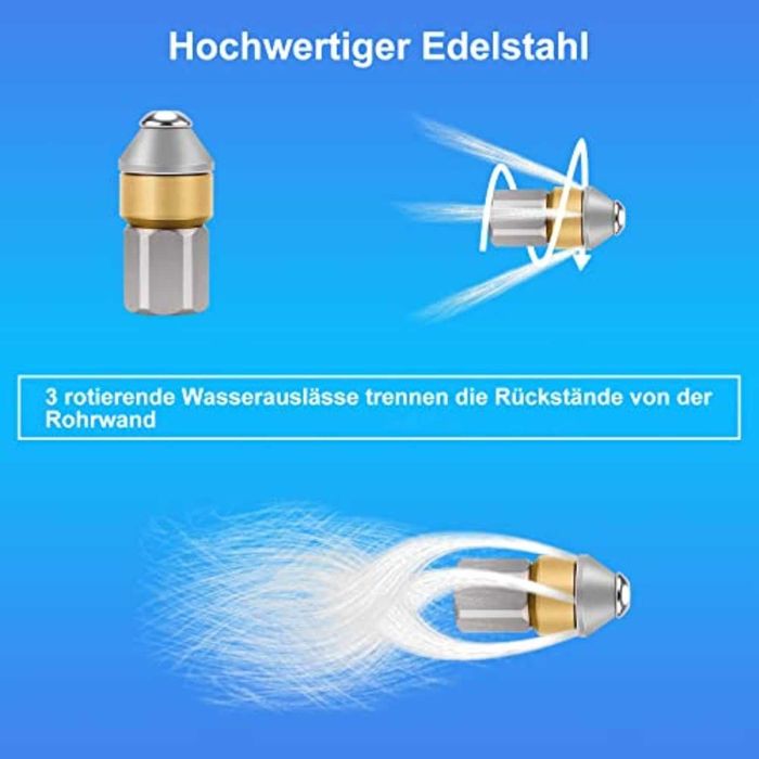 Маркуч за отпушване на канали за водоструйки Karcher, Lavor Bosch и др