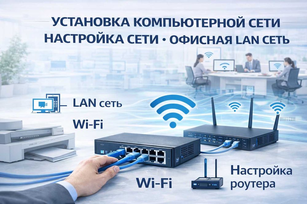 Сеть | Установка компьютерной сети | Настройка сети | Офисная LAN сеть