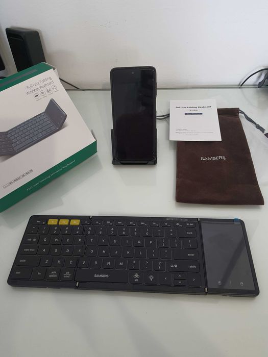 Tastatură pliabilă wireless SAMSERS KT06X, iluminare RGB touchpad NOUA